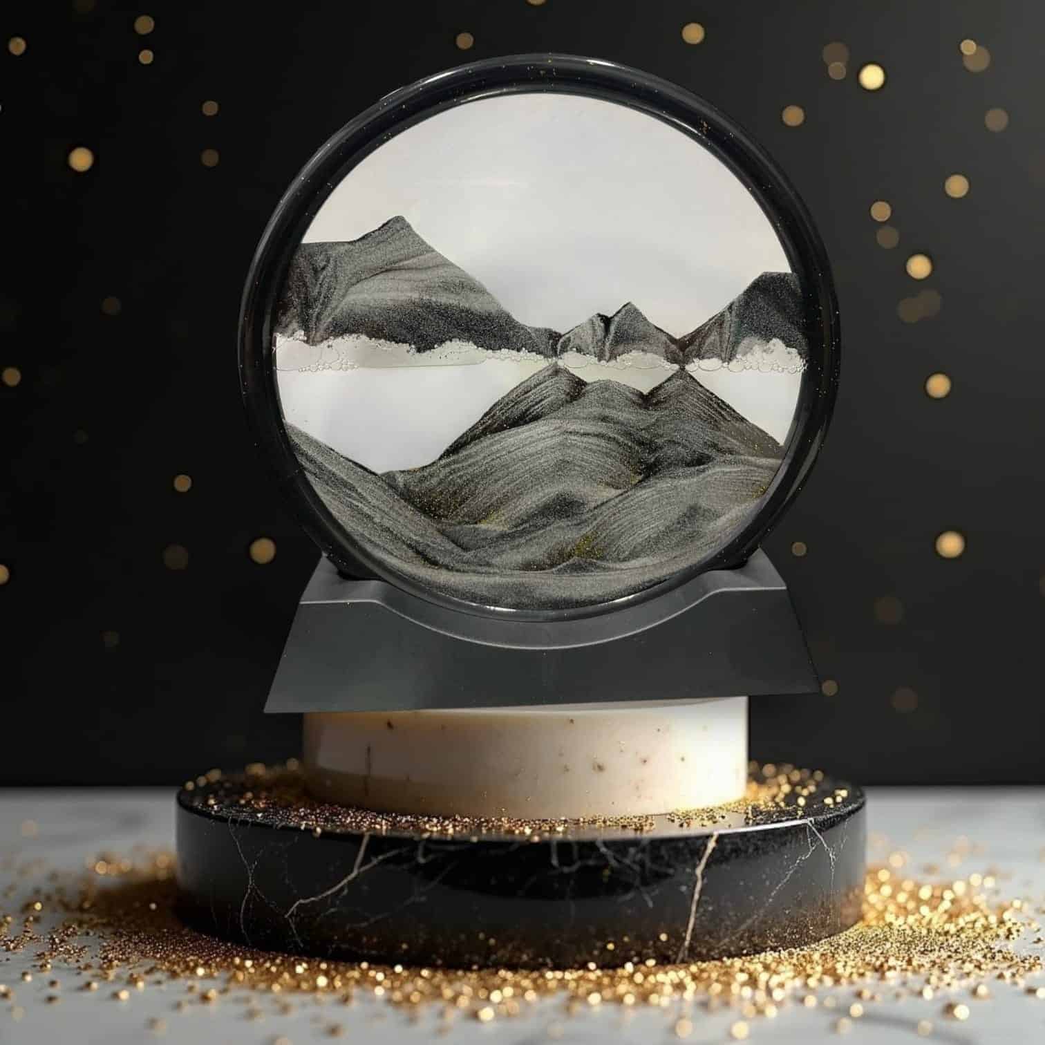 Cuadro Decorativo Arte De Arena Paisaje 3d